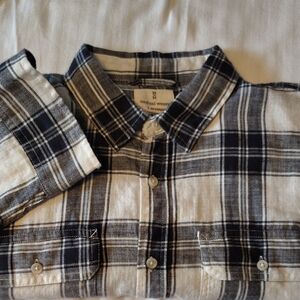 Casual Plaid Button-Down Shirt by Michael Warren